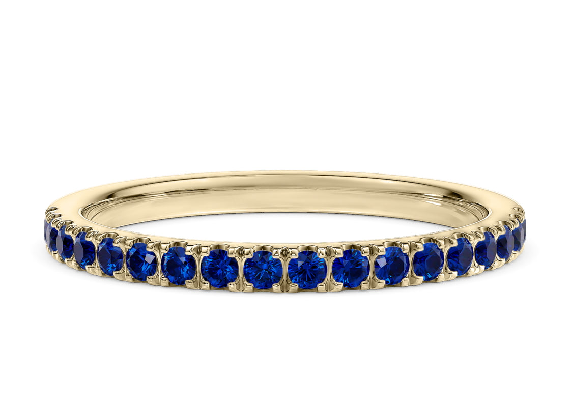 Vogue Sapphire Yellow Gold 18k Eternity Ring