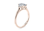 Rosa Vintage Rose Gold 18k Emerald Engagement Ring