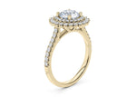 Berkeley Halo Yellow Gold 18k Round Engagement Ring