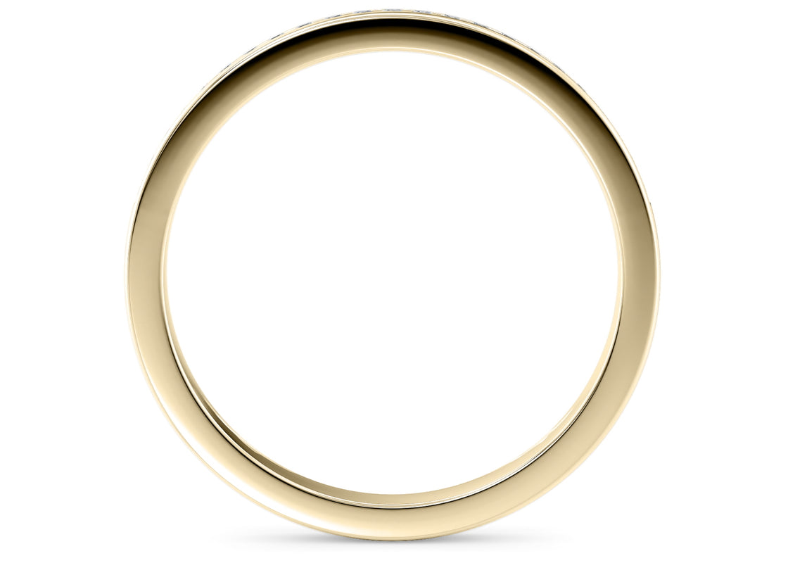 Adarna Yellow Gold 18k Half Set Eternity Ring
