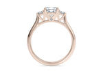Paris Trilogy Rose Gold 18k Cushion Engagement Ring