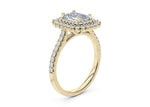 Berkeley Halo Yellow Gold 18k Emerald Engagement Ring