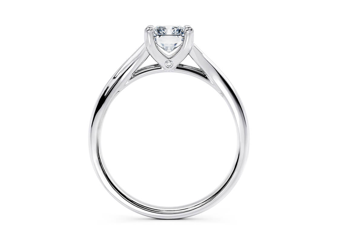 Hanover Solitaire White Gold 18k Radiant Engagement Ring