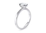 Delicacy Vintage Platinum Oval Engagement Ring