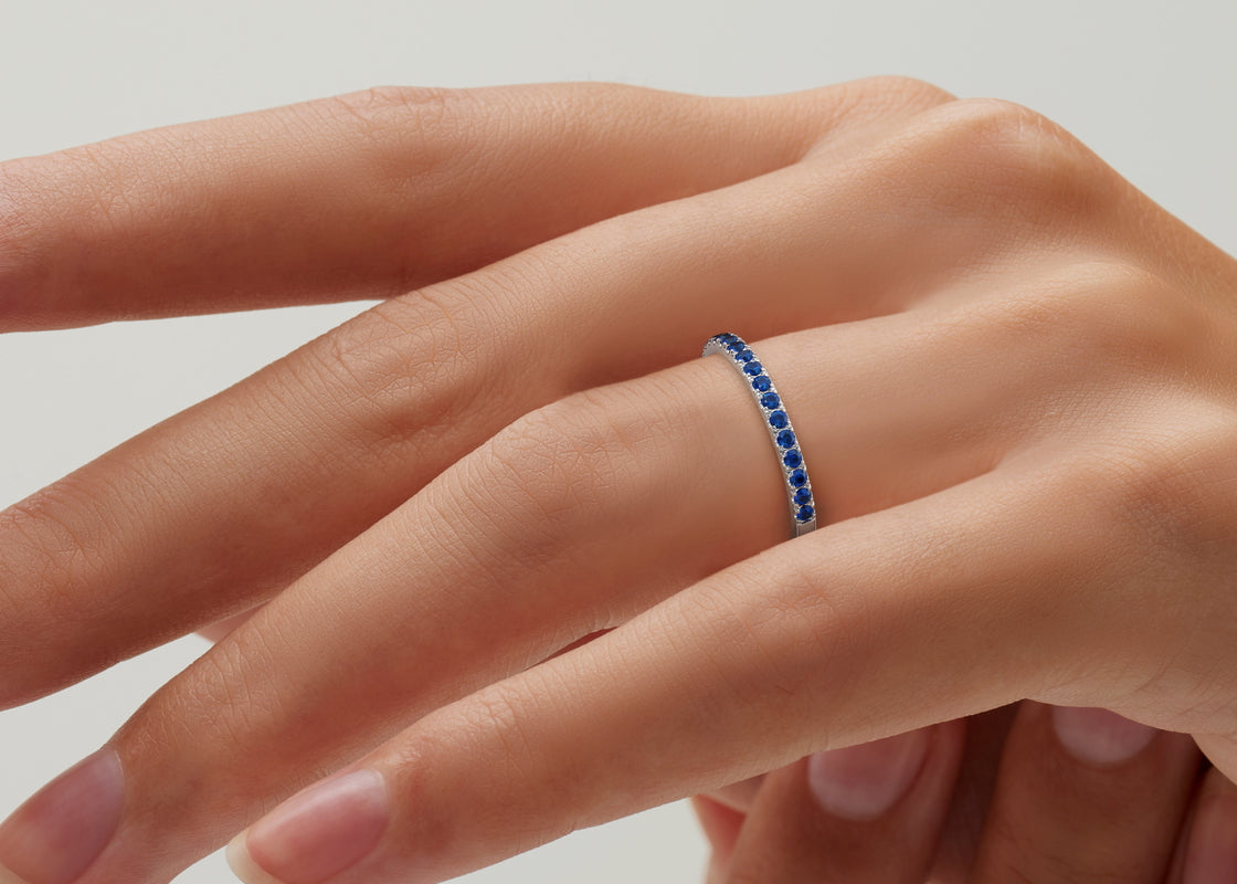 Vogue Sapphire White Gold 18k Eternity Ring