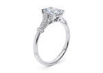 Jasmine Vintage Platinum Radiant Engagement Ring