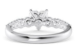 Lyra Diamond Band Platinum Heart Engagement Ring