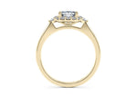 Hampstead Halo Yellow Gold 18k Cushion Engagement Ring