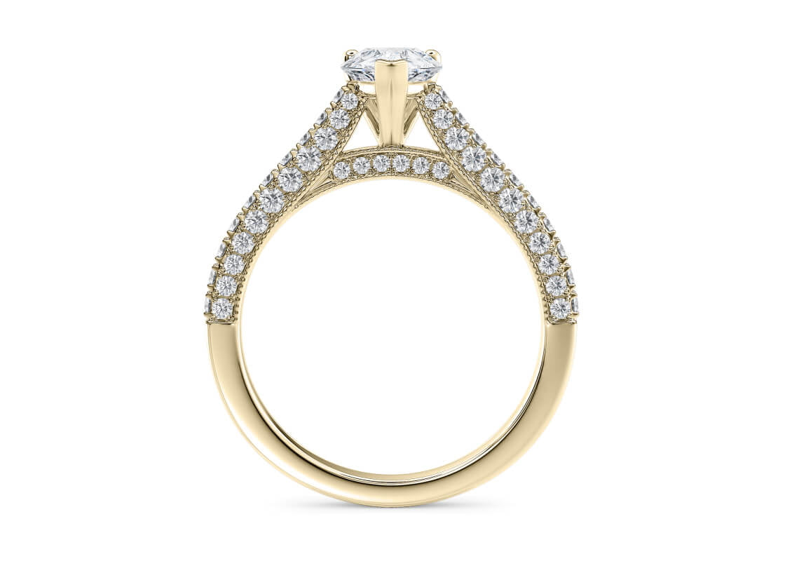 Bloomsbury Vintage Yellow Gold 18k Pear Engagement Ring