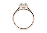 Minerva Halo Rose Gold 18k Princess Engagement Ring