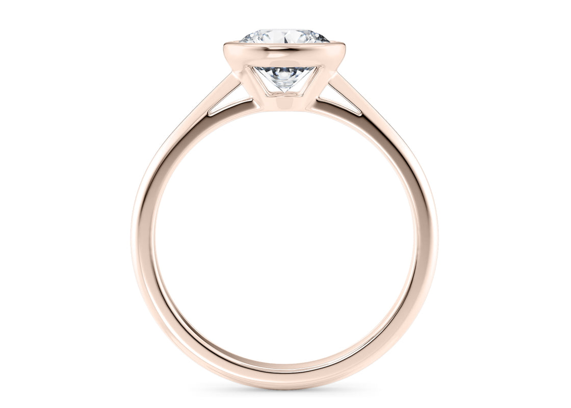 Luna Solitaire Rose Gold 18k Round Engagement Ring