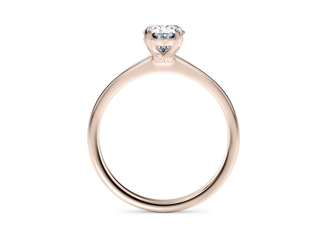 1477 Classic Solitaire Rose Gold 18k Oval Engagement Ring
