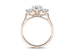 Roma Trilogy Rose Gold 18k Heart Engagement Ring