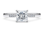 Thea Diamond Band Platinum Princess Engagement Ring