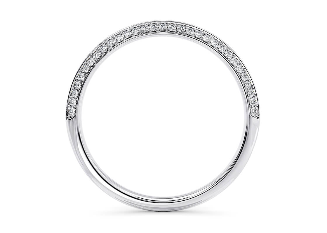Olympia White Gold 18k Half Set Eternity Ring
