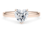 1477 Classic Solitaire Rose Gold 18k Heart Engagement Ring