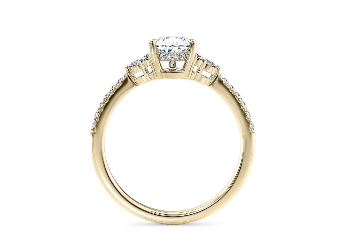 Gaia Vintage Yellow Gold 18k Pear Engagement Ring