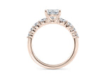 Lyra Diamond Band Rose Gold 18k Heart Engagement Ring