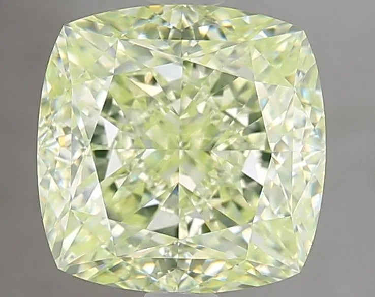 4.00ct Cushion brilliant Natural Diamond (Colour Fancy Light Green, Clarity VVS2, GIA Certified)