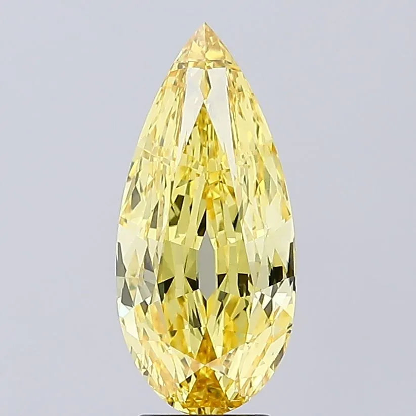 4.17ct Pear Lab Grown Diamond (Colour Fancy Intense Yellow, Clarity VVS2, IGI Certified)