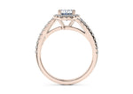 Kew Halo Rose Gold 18k Oval Engagement Ring