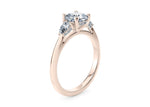 Florence Trilogy Rose Gold 18k Cushion Engagement Ring