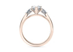Florence Trilogy Rose Gold 18k Pear Engagement Ring