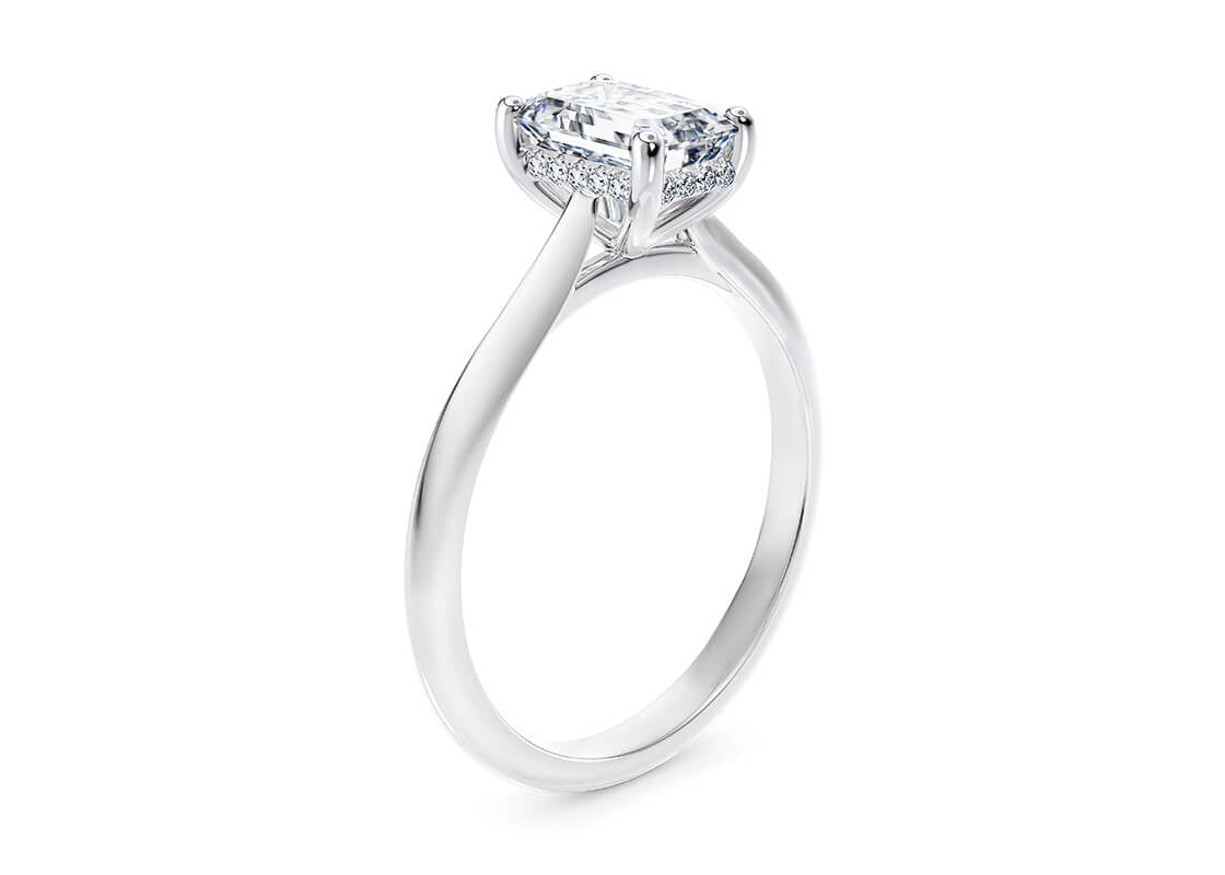 Hope Solitaire Platinum Emerald Engagement Ring