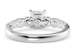 Lyra Diamond Band Platinum Princess Engagement Ring