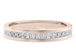 Allya Rose Gold 18k Half Set Eternity Ring