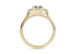 Paris Trilogy Yellow Gold 18k Asscher Engagement Ring