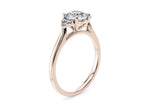 Rosa Vintage Rose Gold 18k Round Engagement Ring