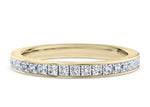 Aurora Yellow Gold 18k Half Set Eternity Ring