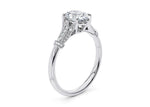 Jasmine Vintage Platinum Oval Engagement Ring