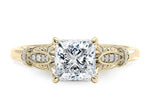 Jasmine Vintage Yellow Gold 18k Princess Engagement Ring