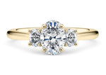 Venice Trilogy Yellow Gold 18k Oval Engagement Ring