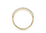 Regent Emerald Half Set Yellow Gold 18k Lab Grown Eternity Ring
