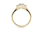 Venice Trilogy Yellow Gold 18k Oval Engagement Ring
