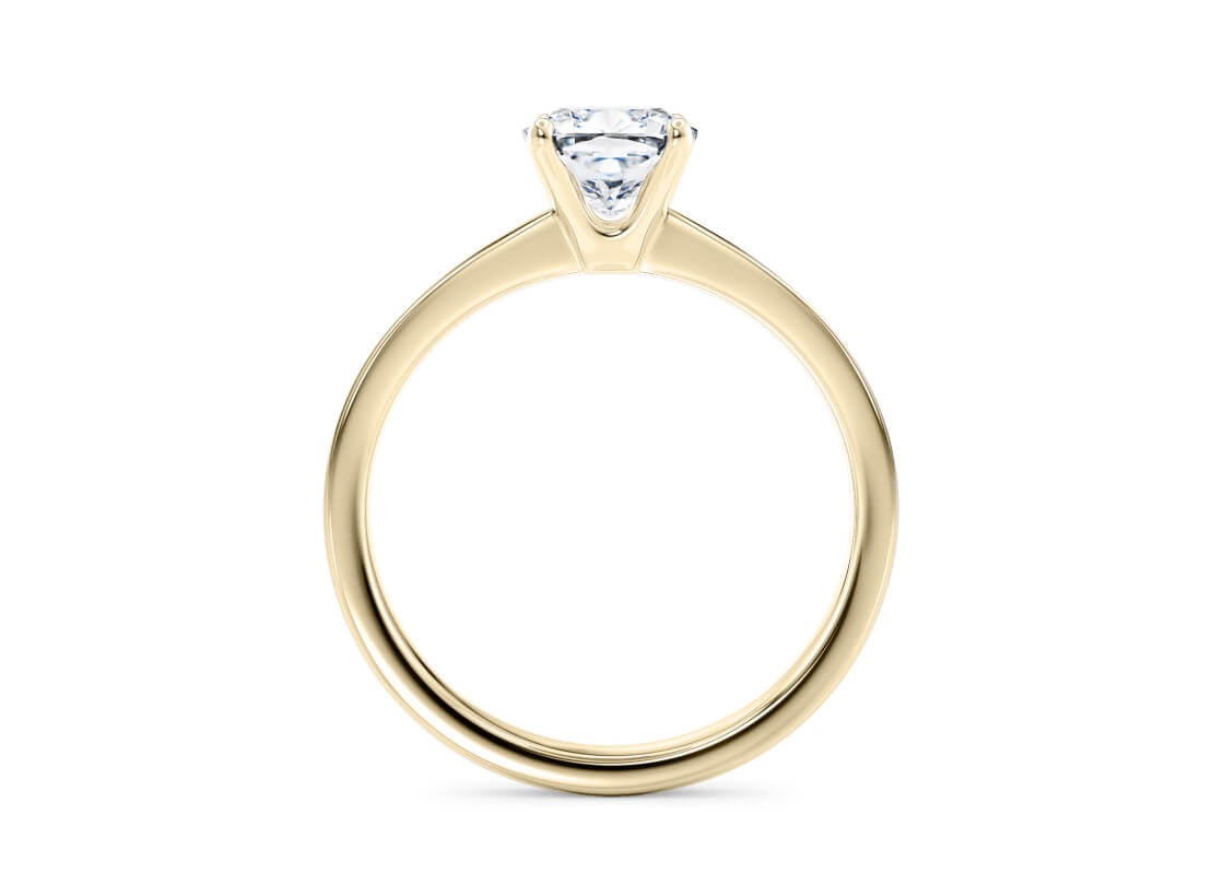 1477 Classic Solitaire Yellow Gold 18k Cushion Engagement Ring