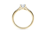 Thea Diamond Band Yellow Gold 18k Asscher Engagement Ring