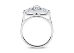 Roma Trilogy Platinum Pear Engagement Ring