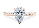 Ascot Solitaire Rose Gold 18k Pear Engagement Ring