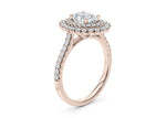 Berkeley Halo Rose Gold 18k Oval Engagement Ring