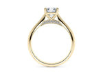 Iris Solitaire Yellow Gold 18k Asscher Engagement Ring