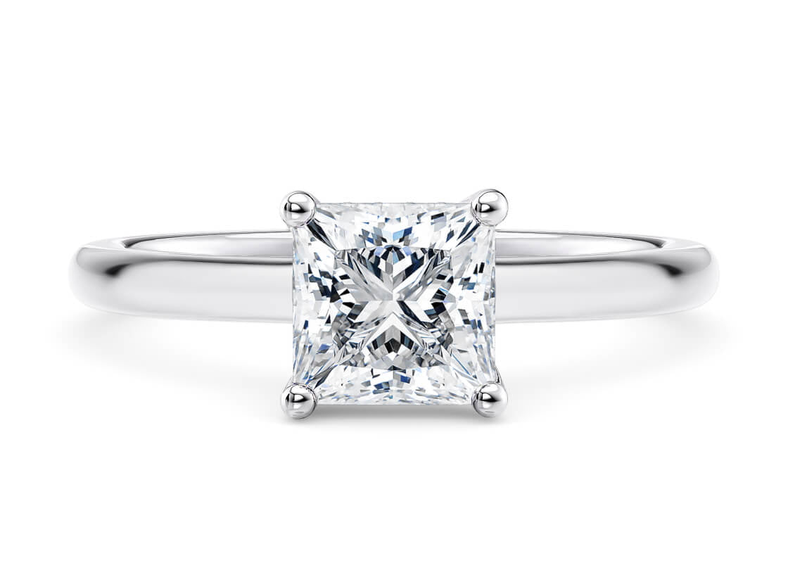 Paloma Solitaire Platinum Princess Engagement Ring