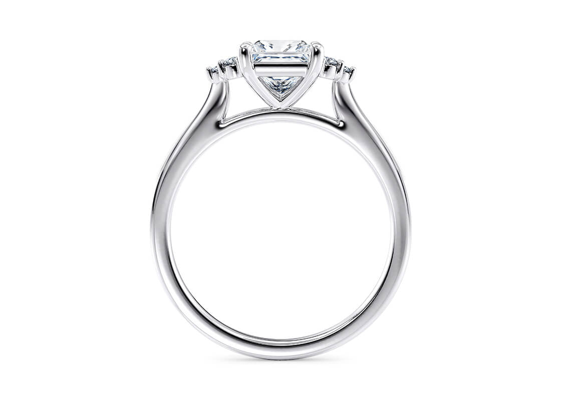 Rosa Vintage Platinum Princess Engagement Ring