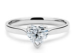 Contour Solitaire Platinum Heart Engagement Ring