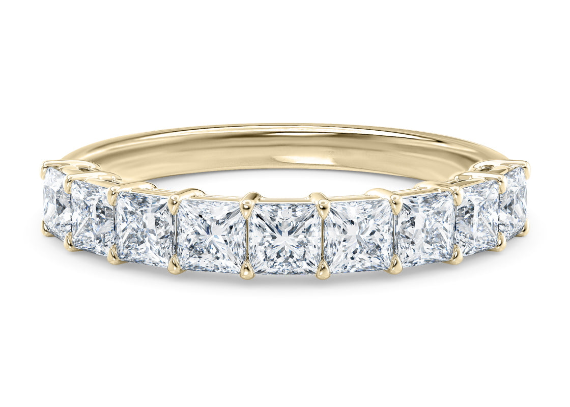 Regent Princess Half Yellow Gold 18k Natural Eternity Ring