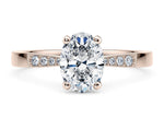 Delicacy Vintage Rose Gold 18k Oval Engagement Ring