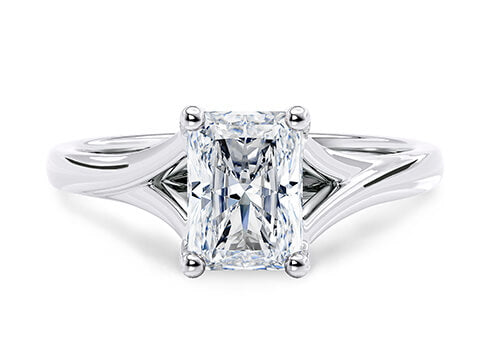 Hanover Solitaire Platinum Radiant Engagement Ring